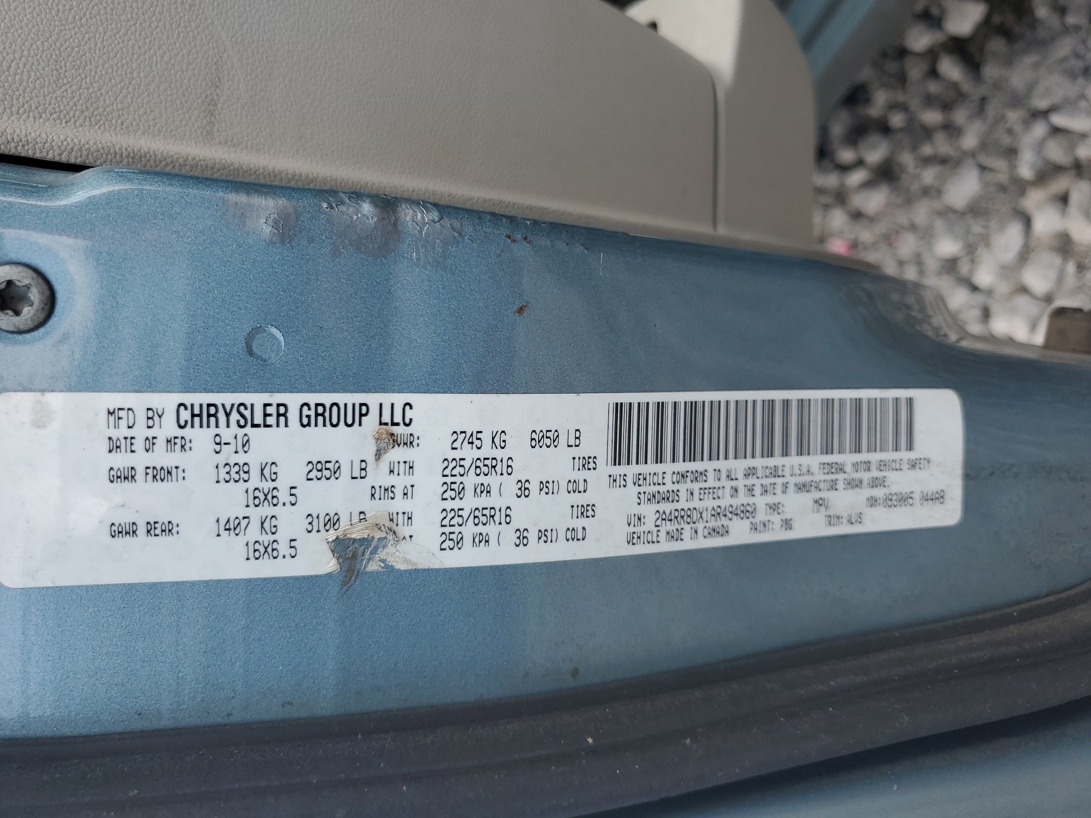 2A4RR8DX1AR494860 2010 Chrysler Town & Country Touring Plus