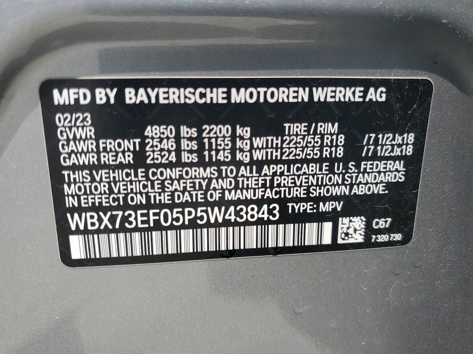 WBX73EF05P5W43843 2023 BMW X1 xDrive28I