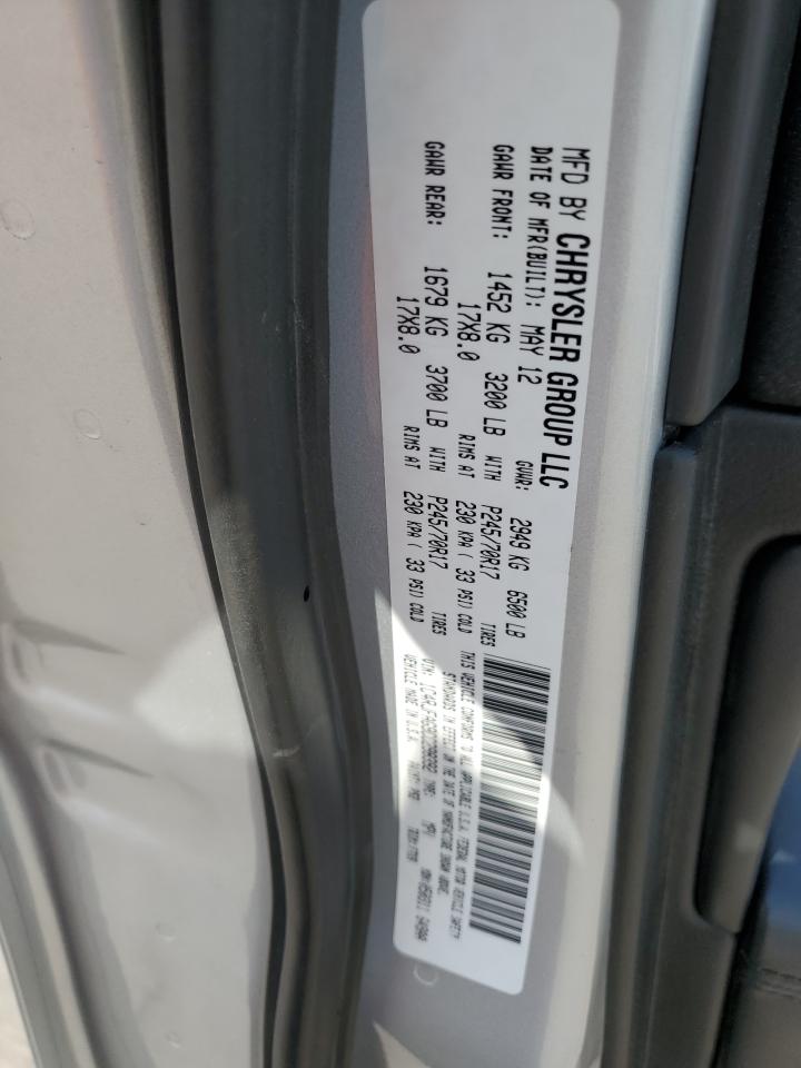 2012 Jeep Grand Cherokee Laredo VIN: 1C4RJFAG9CC298392 Lot: 61281934