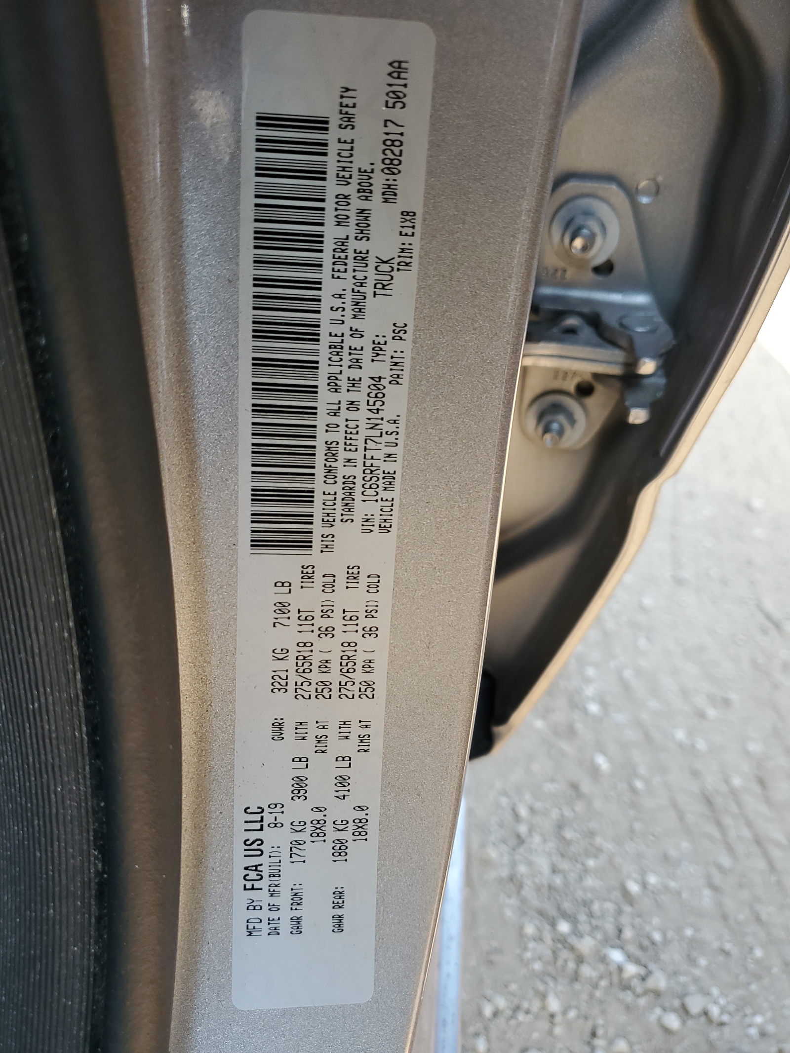 1C6SRFFT7LN145604 2020 Ram 1500 Big Horn/Lone Star