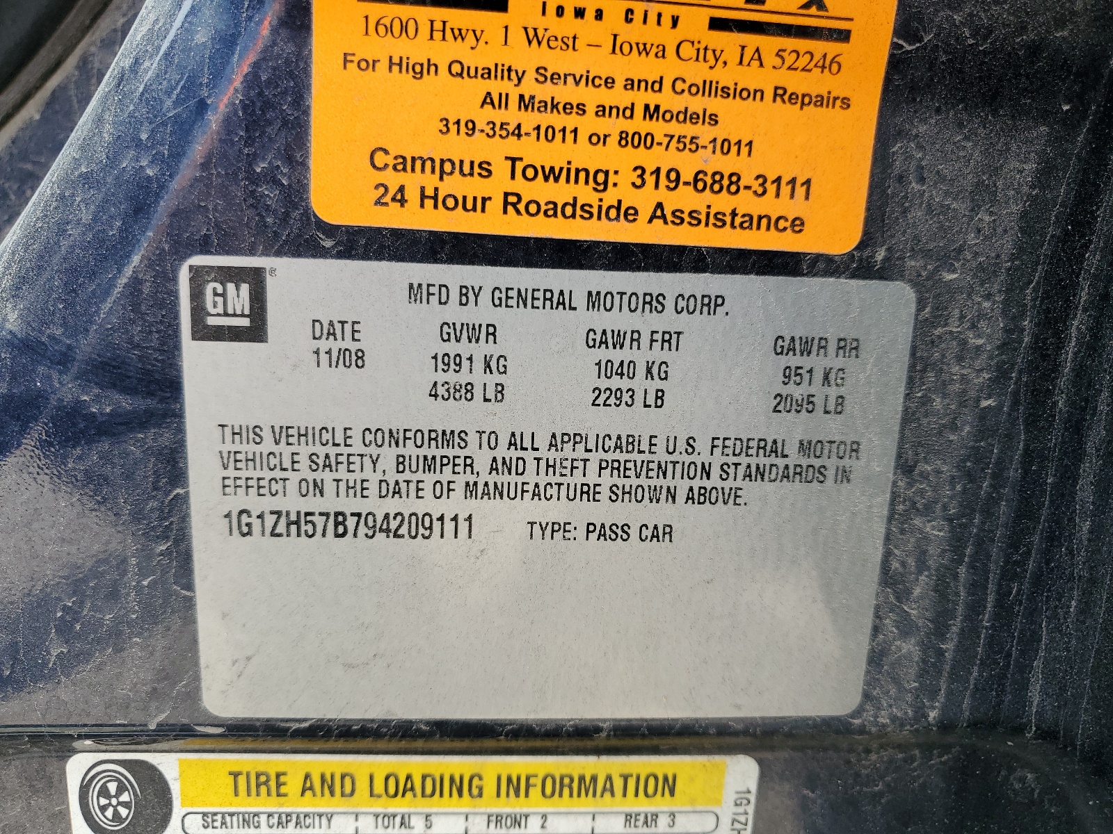 1G1ZH57B794209111 2009 Chevrolet Malibu 1Lt