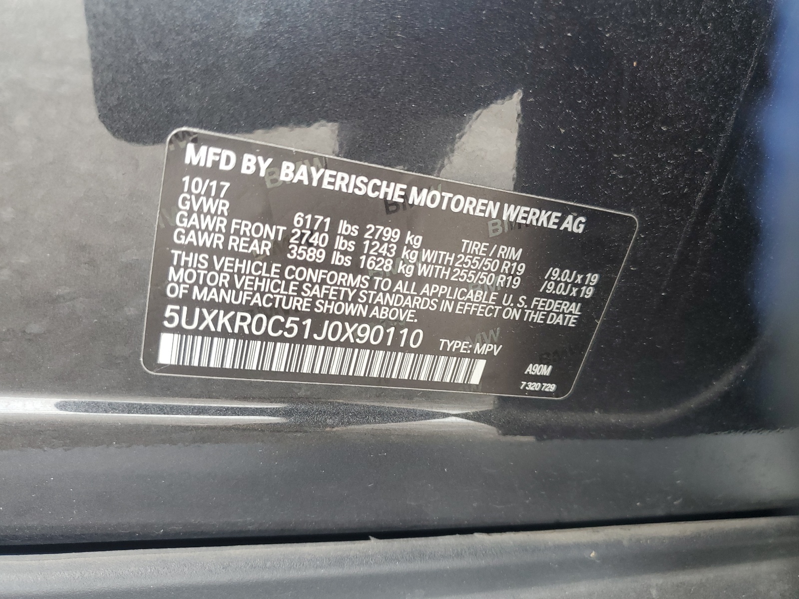 5UXKR0C51J0X90110 2018 BMW X5 xDrive35I