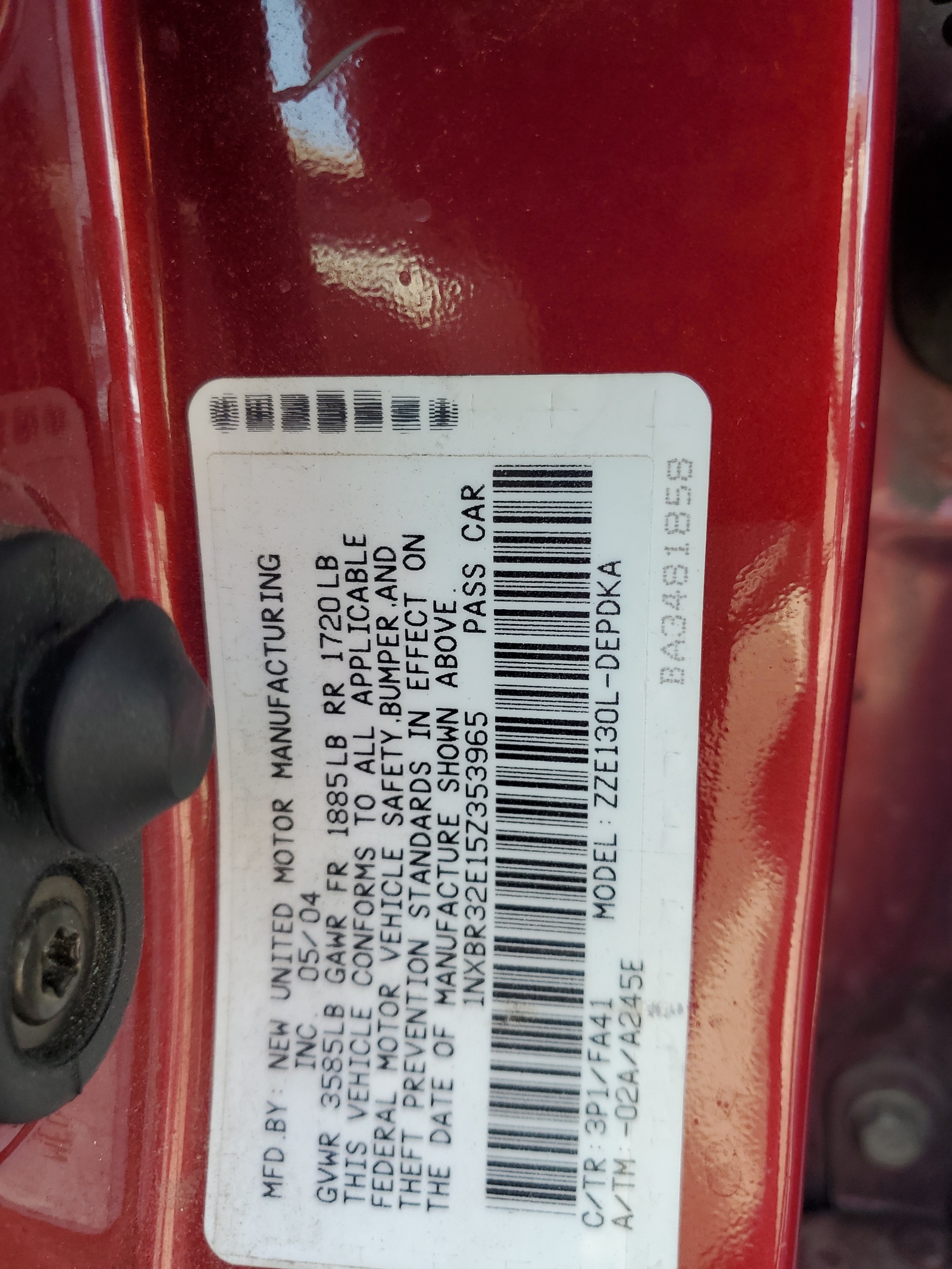 1NXBR32E15Z353965 2005 Toyota Corolla Ce