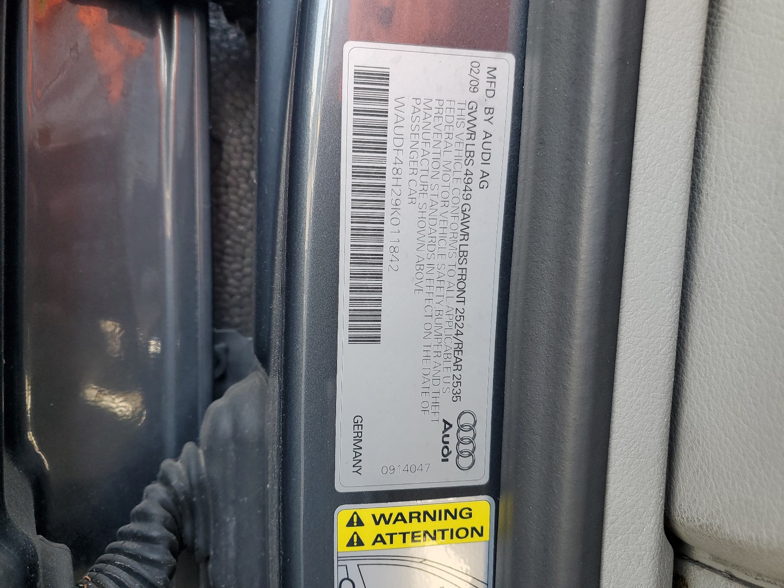 WAUDF48H29K011842 2009 Audi A4 2.0T Cabriolet Quattro