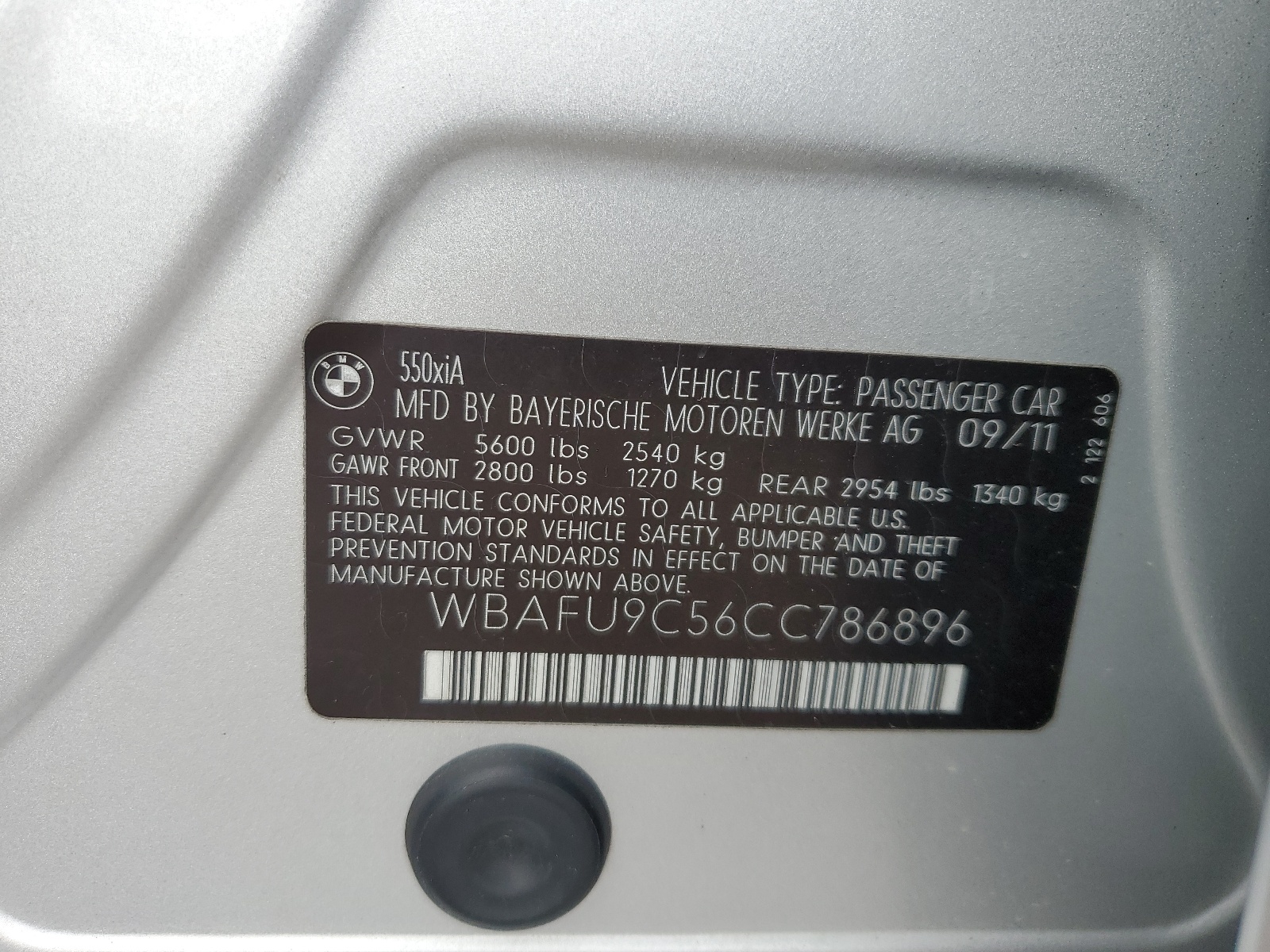 WBAFU9C56CC786896 2012 BMW 550 Xi