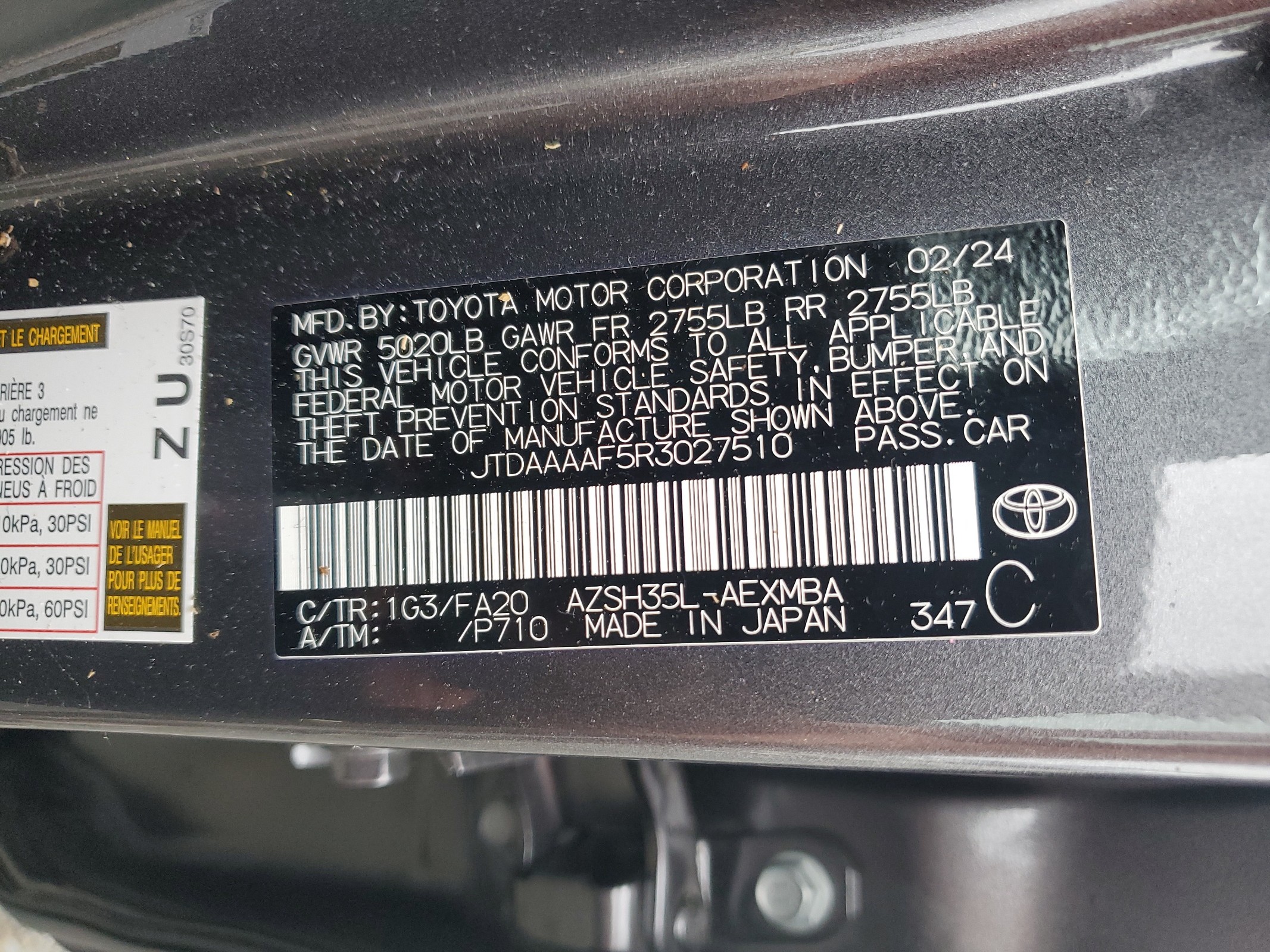 JTDAAAAF5R3027510 2024 Toyota Crown Xle