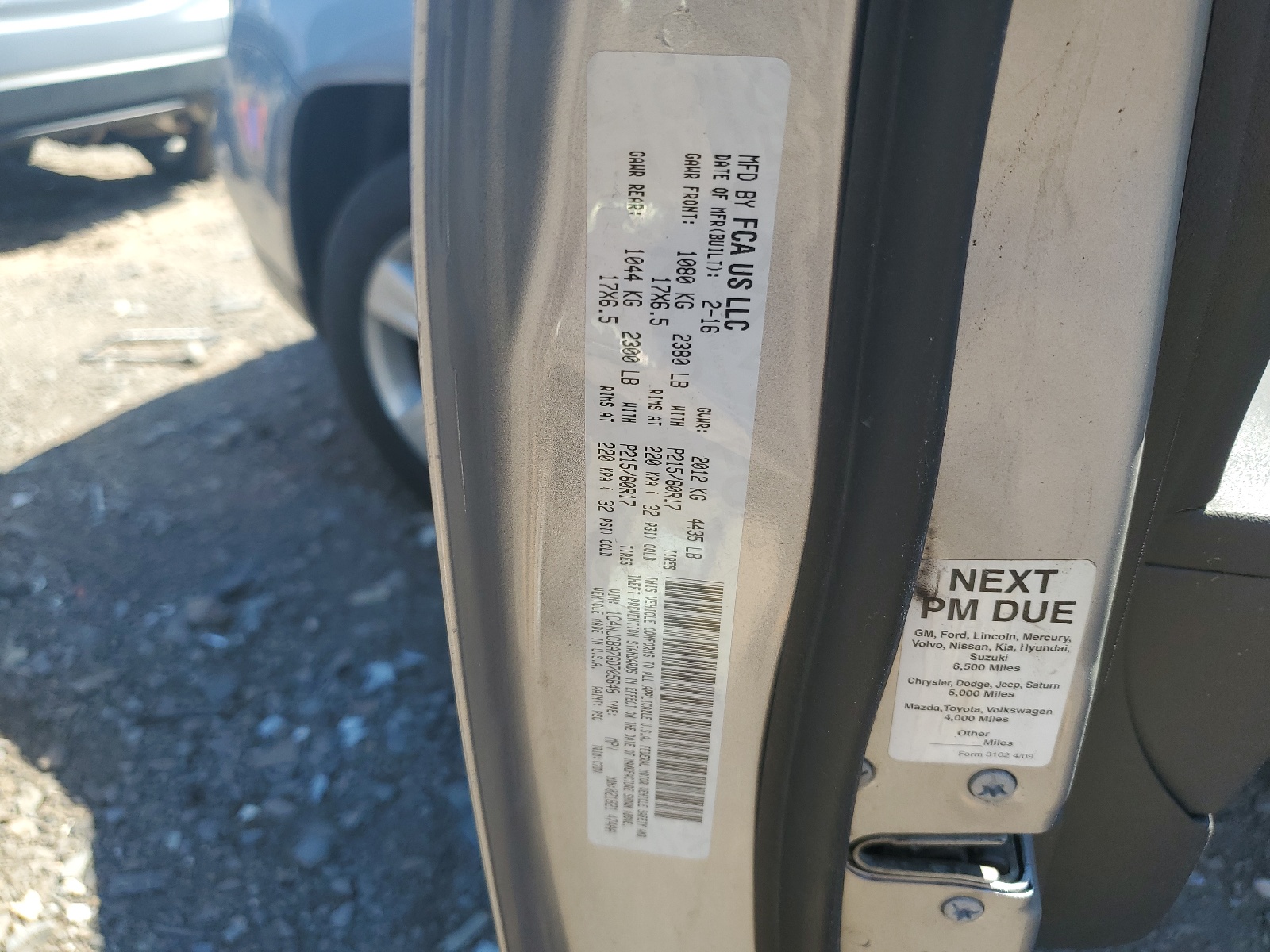 1C4NJCBA7GD705648 2016 Jeep Compass Sport