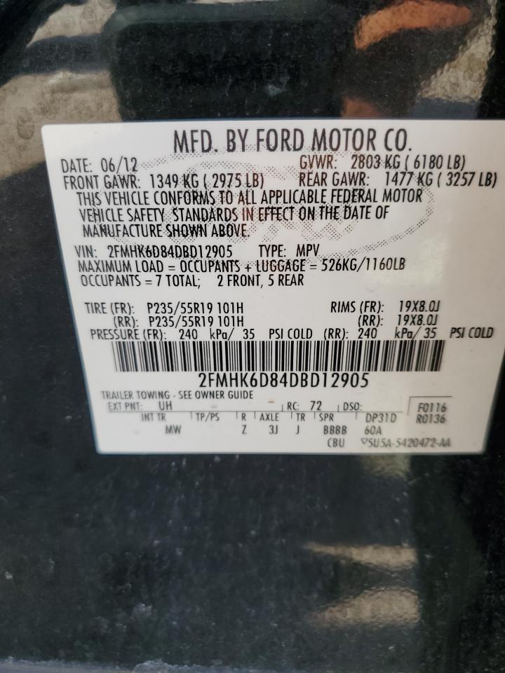 2FMHK6D84DBD12905 2013 Ford Flex Limited