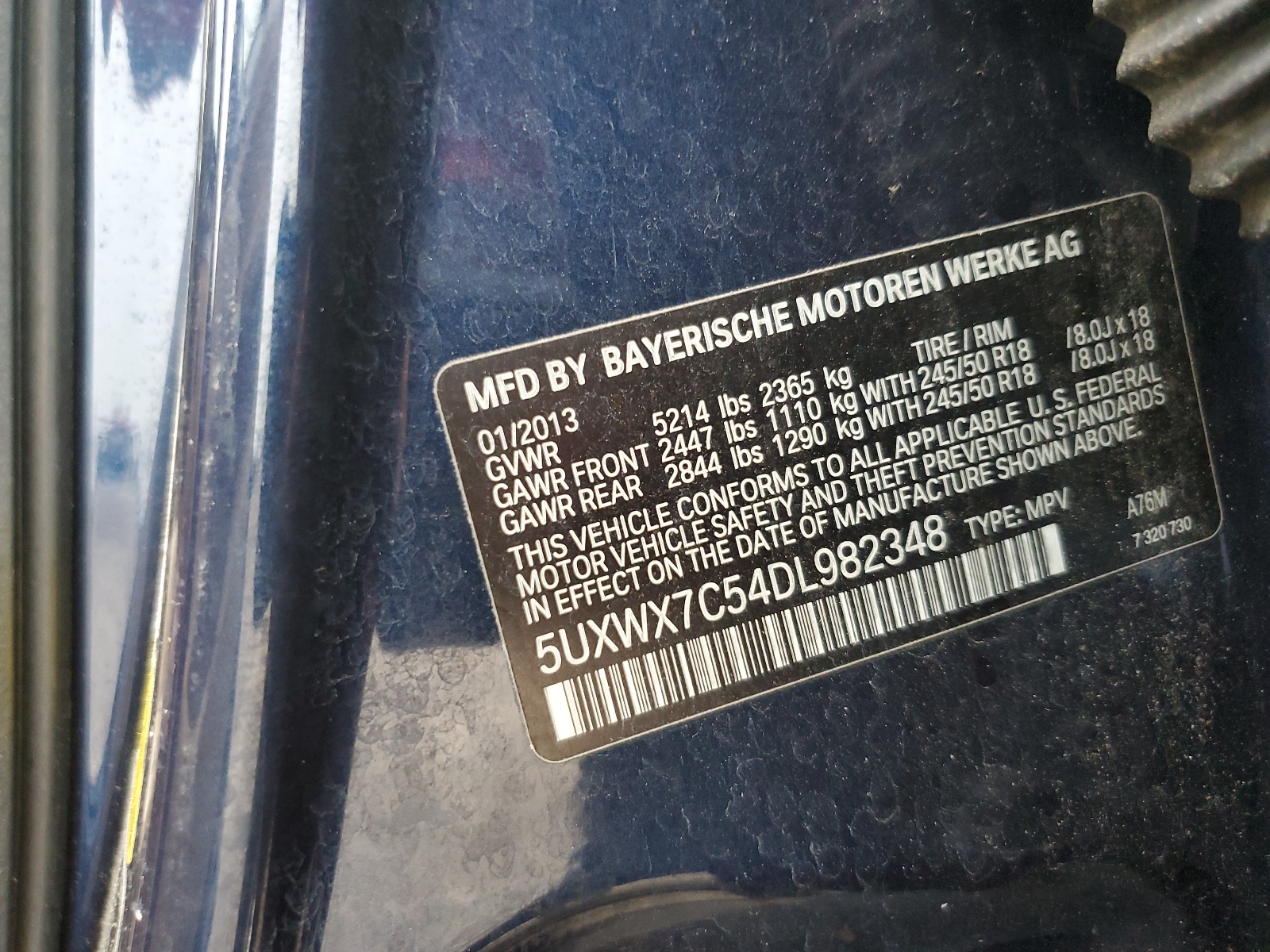 5UXWX7C54DL982348 2013 BMW X3 xDrive35I