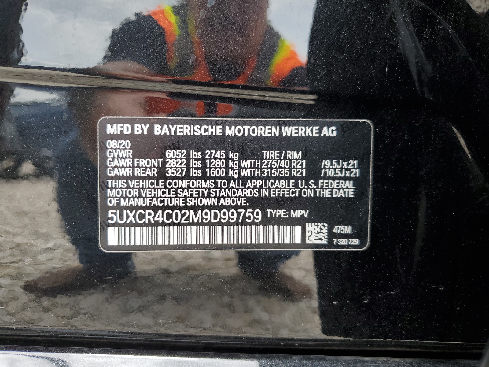 5UXCR4C02M9D99759 2021 BMW X5 Sdrive 40I