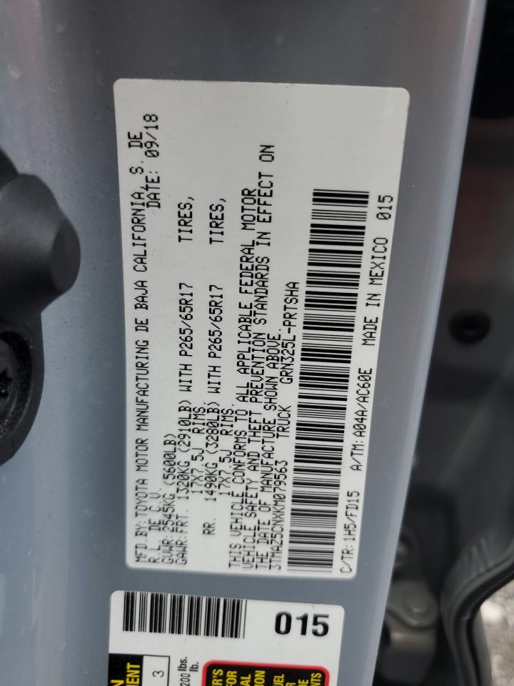 2019 Toyota Tacoma Double Cab VIN: 3TMAZ5CNXKM079563 Lot: 61799854