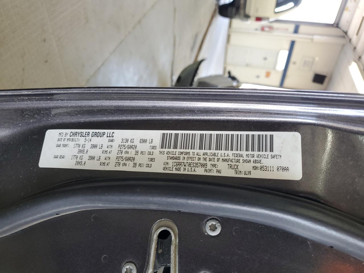 2014 Ram 1500 Longhorn VIN: 1C6RR7WT0ES357009 Lot: 62555734