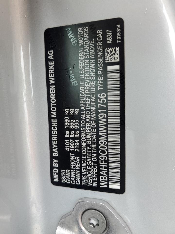 2021 BMW Z4 M40I VIN: WBAHF9C09MWW91756 Lot: 64708924