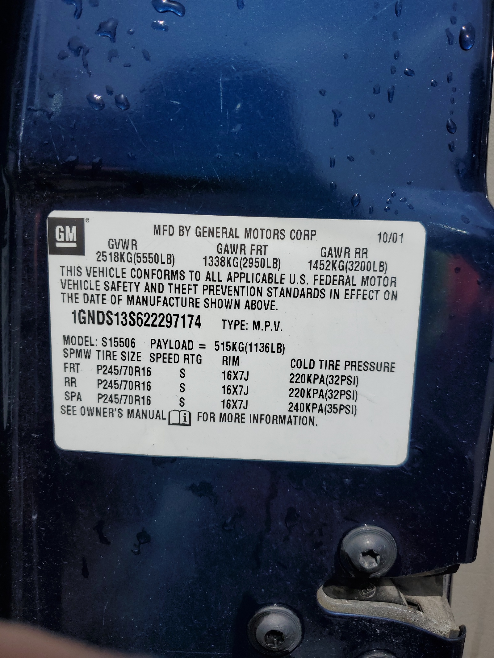 1GNDS13S622297174 2002 Chevrolet Trailblazer