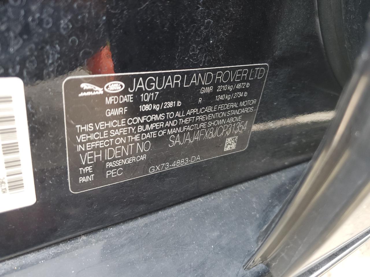 2018 Jaguar Xe Premium VIN: SAJAJ4FX8JCP31354 Lot: 63355054