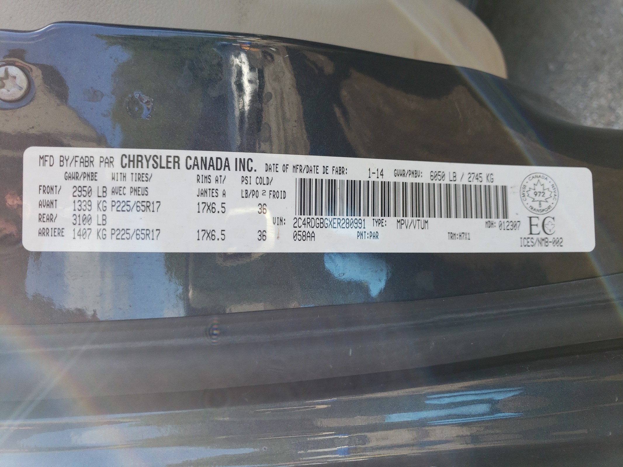 2C4RDGBGXER280991 2014 Dodge Grand Caravan Se