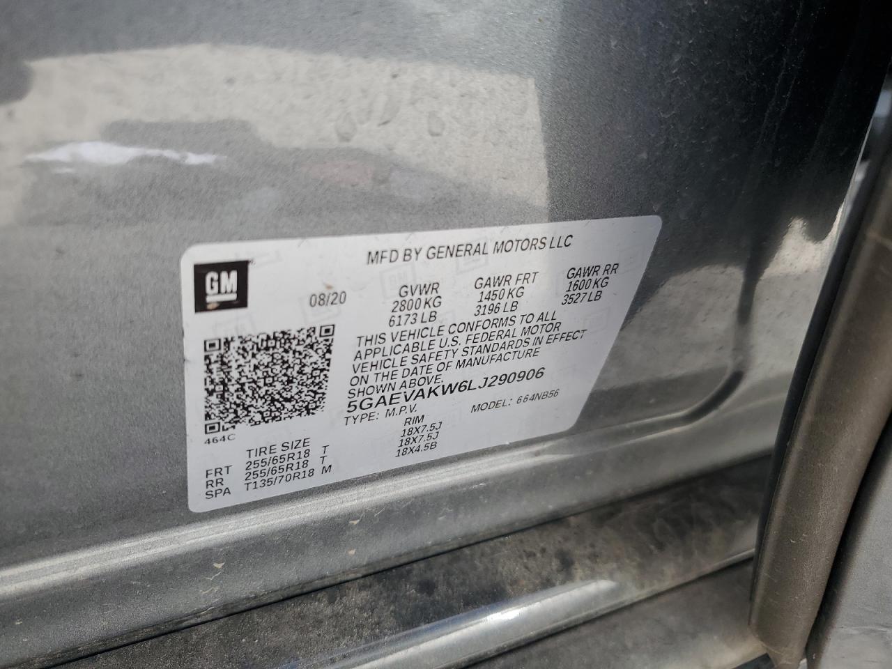 2020 Buick Enclave Essence VIN: 5GAEVAKW6LJ290906 Lot: 64577675