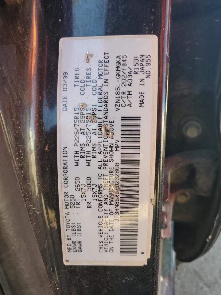 1999 Toyota 4Runner Sr5 VIN: JT3HN86R8X0232868 Lot: 63232005