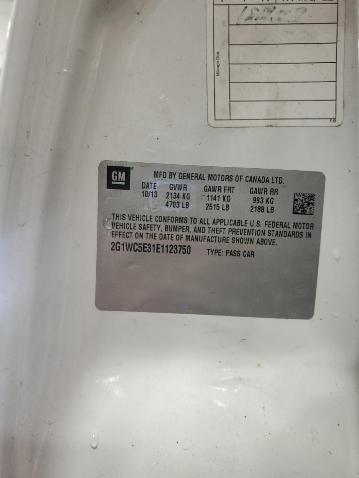 2014 Chevrolet Impala Limited Ltz VIN: 2G1WC5E31E1123750 Lot: 66572015