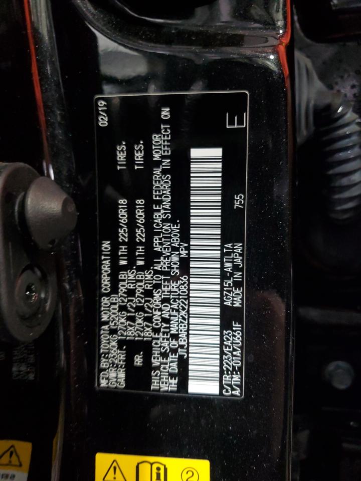 2019 Lexus Nx 300 Base VIN: JTJBARBZ2K2210836 Lot: 64567825