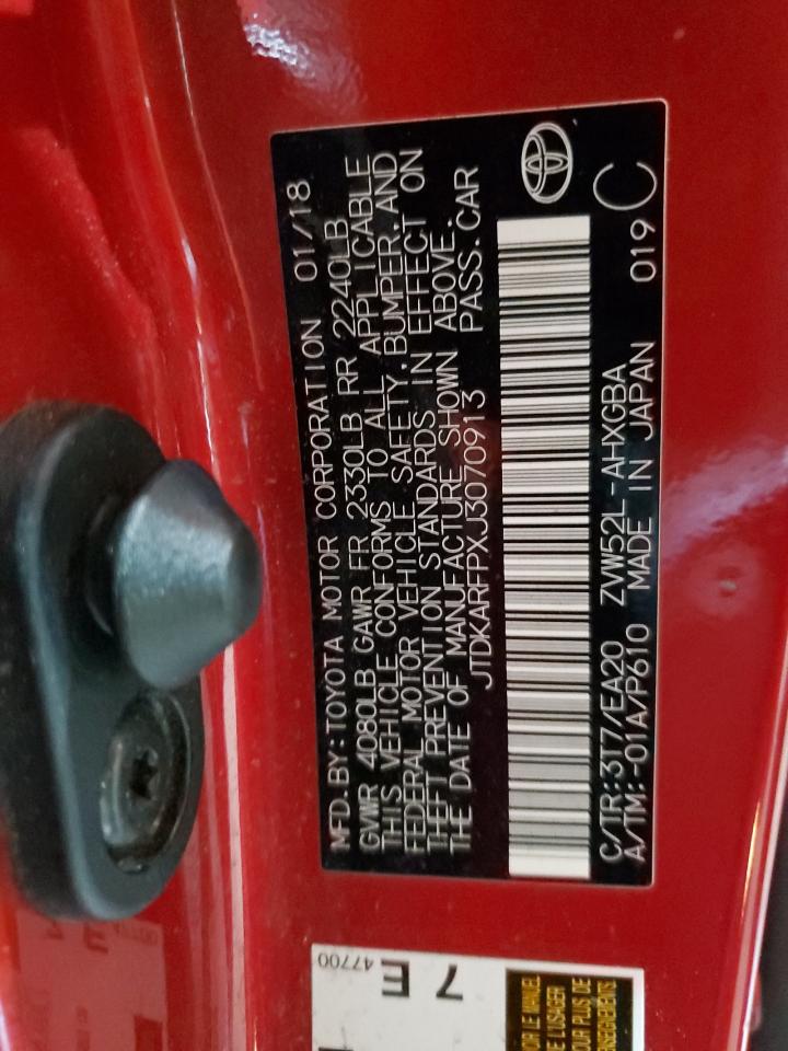 2018 Toyota Prius Prime VIN: JTDKARFPXJ3070913 Lot: 64381445
