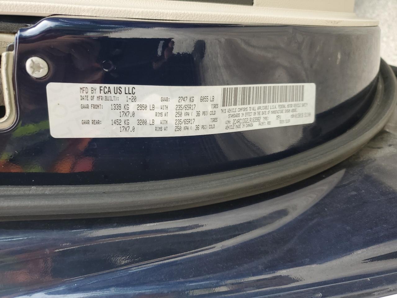 2020 Chrysler Voyager Lxi VIN: 2C4RC1DG2LR163982 Lot: 63839055