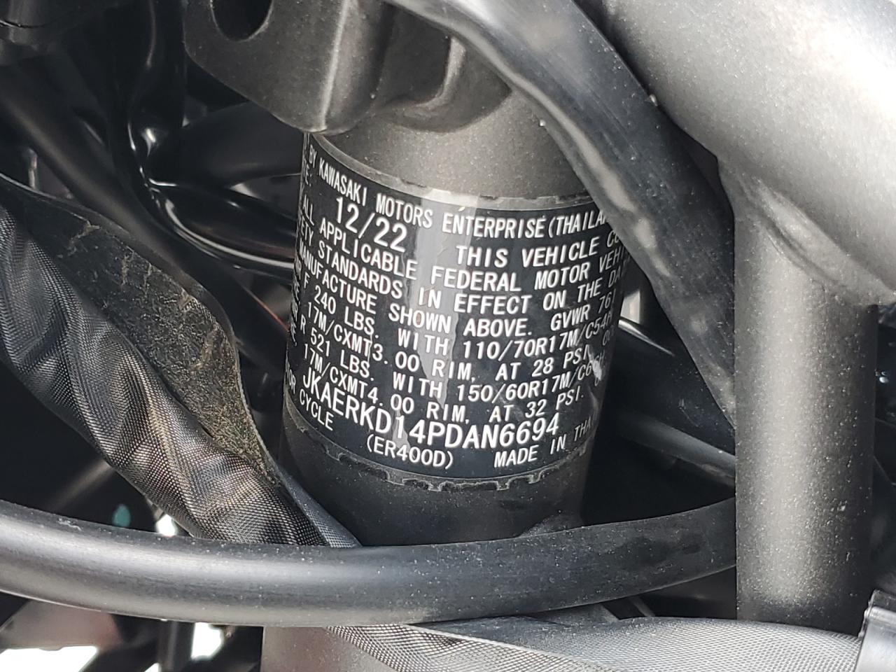 jkaerkd14pdan6694 JKAERKD14PDAN6694 2023 Kawasaki Er400 D