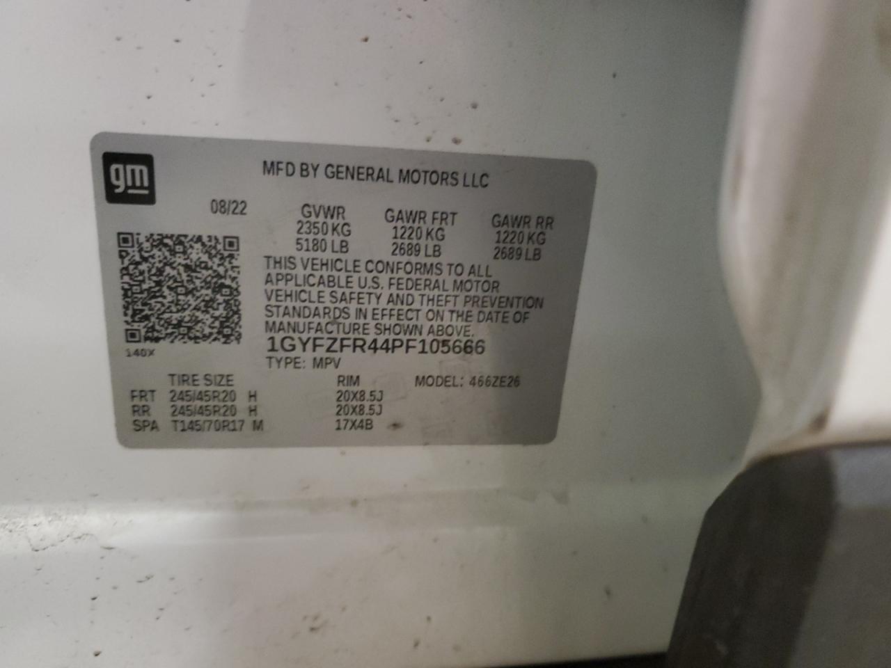 2023 Cadillac Xt4 Sport VIN: 1GYFZFR44PF105666 Lot: 64113175