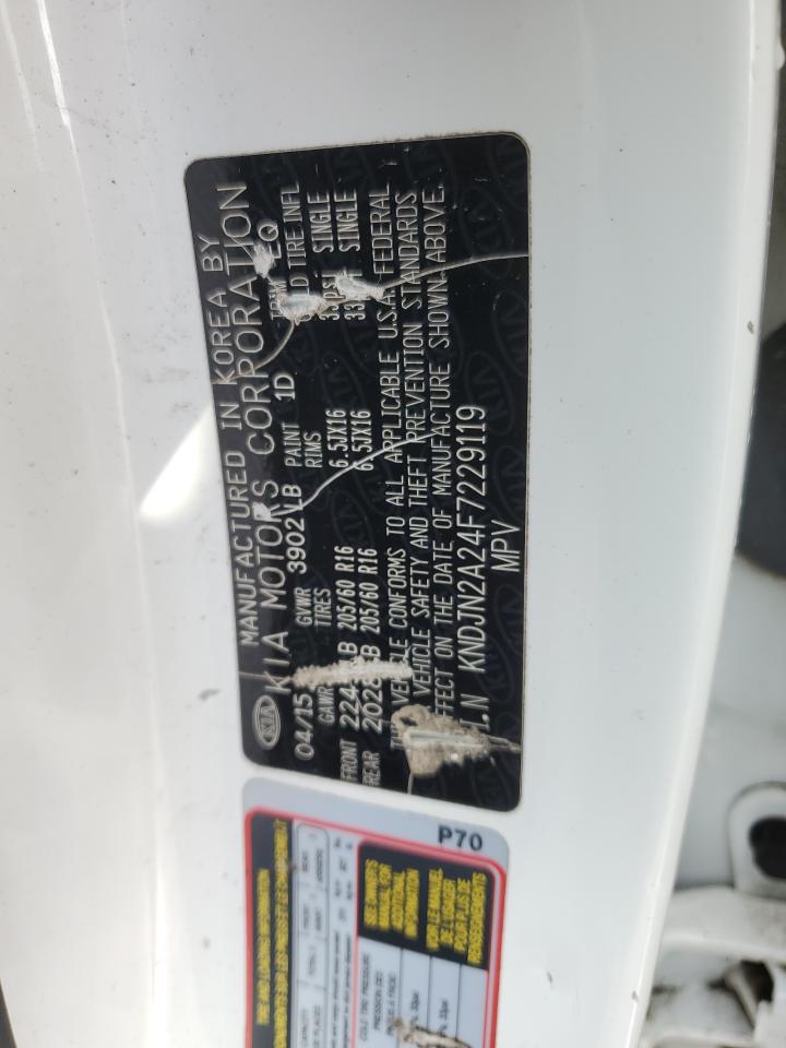 2015 Kia Soul VIN: KNDJN2A24F7229119 Lot: 63101945