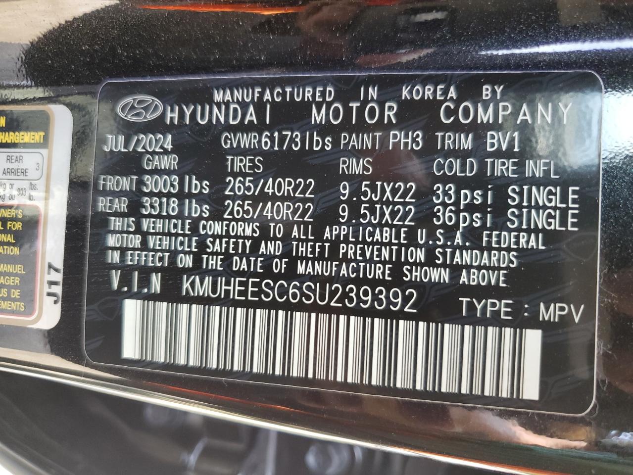2025 Genesis Gv80 Prestige VIN: KMUHEESC6SU239392 Lot: 64043535