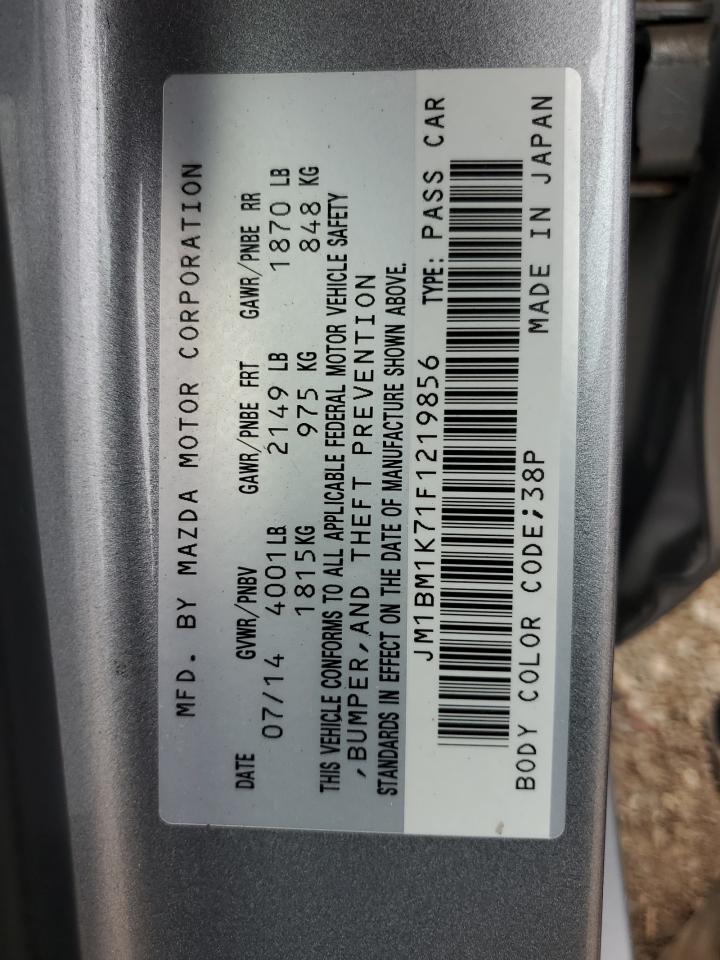 2015 Mazda 3 Sport VIN: JM1BM1K71F1219856 Lot: 65071135