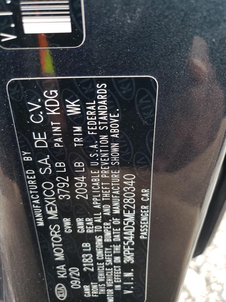 2021 Kia Forte Ex VIN: 3KPF54AD5ME280340 Lot: 63335335
