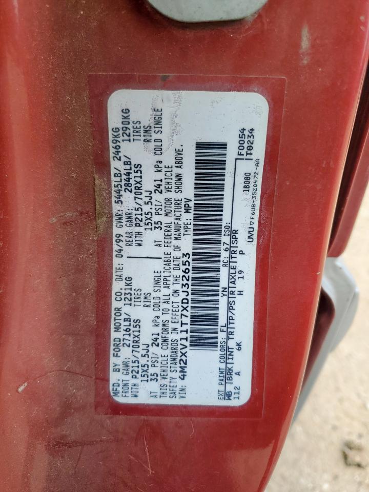 1999 Mercury Villager VIN: 4M2XV11T7XDJ32653 Lot: 64268505