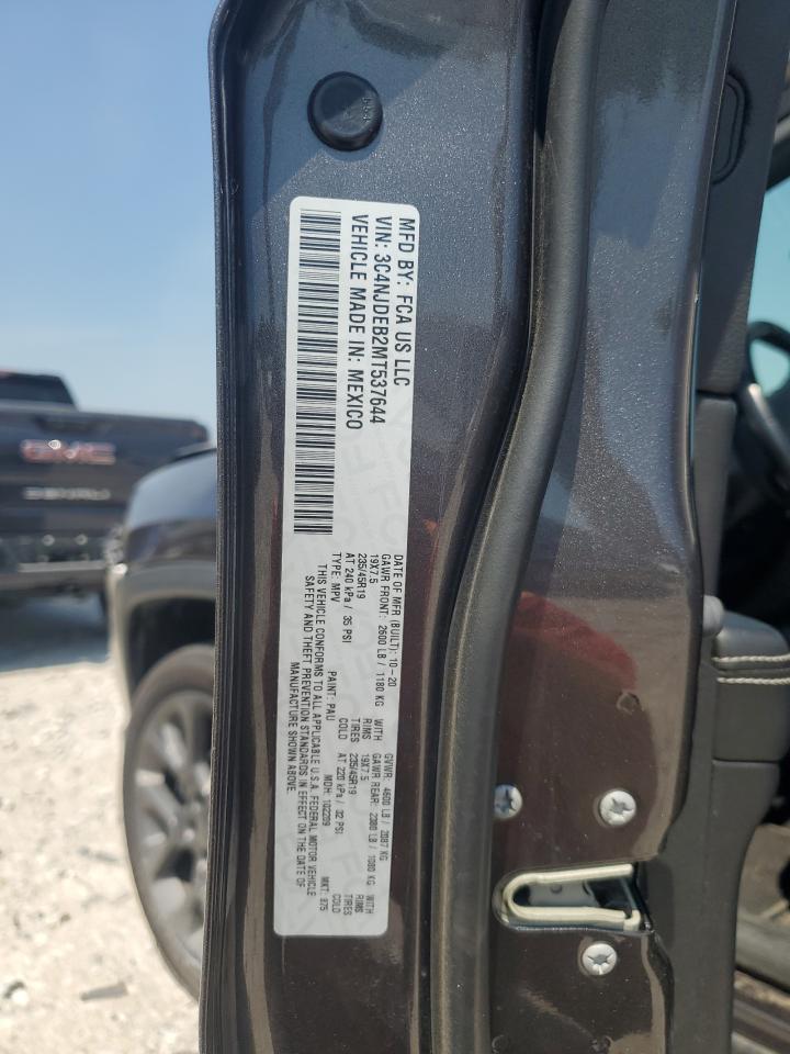 2021 Jeep Compass 80Th Edition VIN: 3C4NJDEB2MT537644 Lot: 63452245