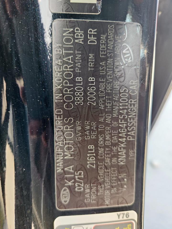 2015 Kia Forte Lx VIN: KNAFK4A64F5411005 Lot: 64052815