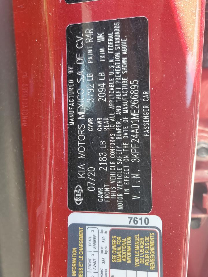 2021 Kia Forte Fe VIN: 3KPF24AD1ME266895 Lot: 64457735