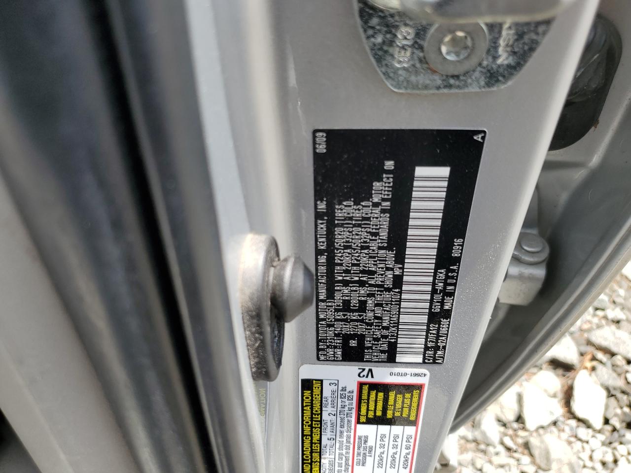 2009 Toyota Venza VIN: 4T3ZK11A69U011074 Lot: 65880845