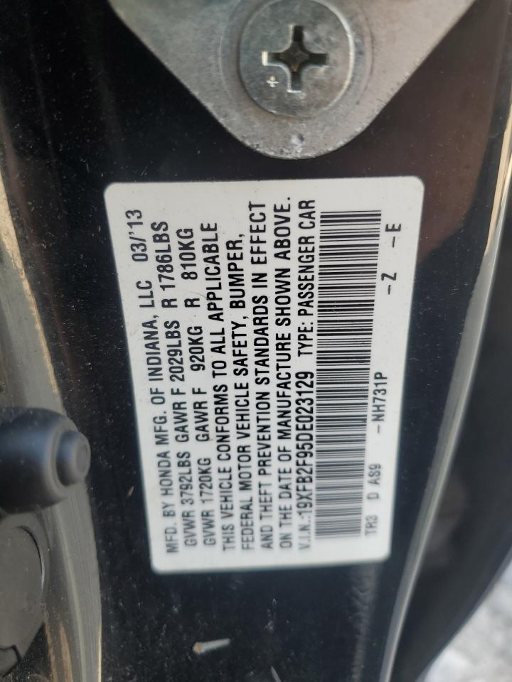 2013 Honda Civic Exl VIN: 19XFB2F95DE023129 Lot: 64819915
