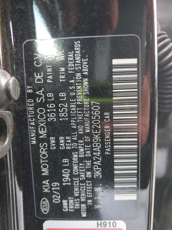 2019 Kia Rio S VIN: 3KPA24AB9KE205607 Lot: 63769105