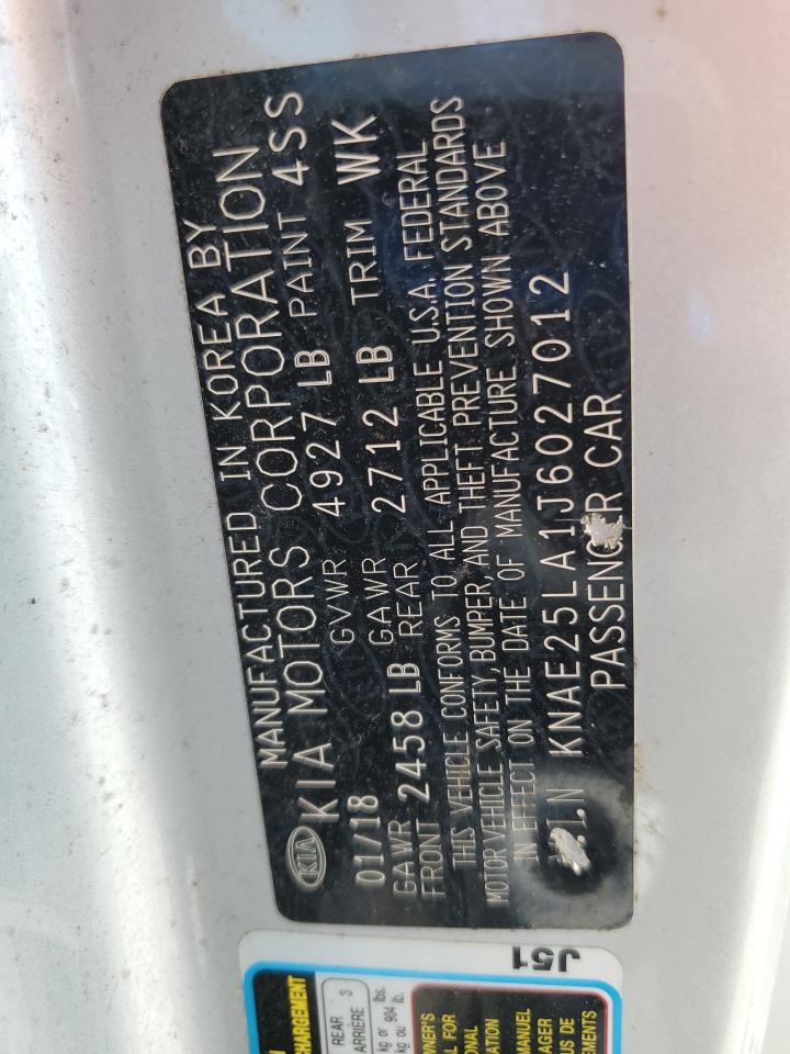 2018 Kia Stinger Premium VIN: KNAE25LA1J6027012 Lot: 65158135