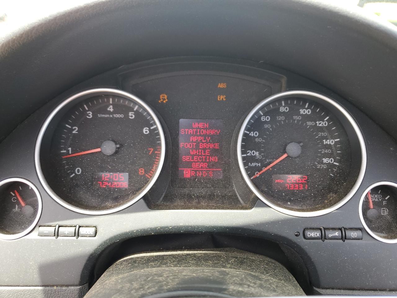 2007 Audi A4 2.0T Cabriolet Quattro VIN: WAUDF48H77K033171 Lot: 63248495