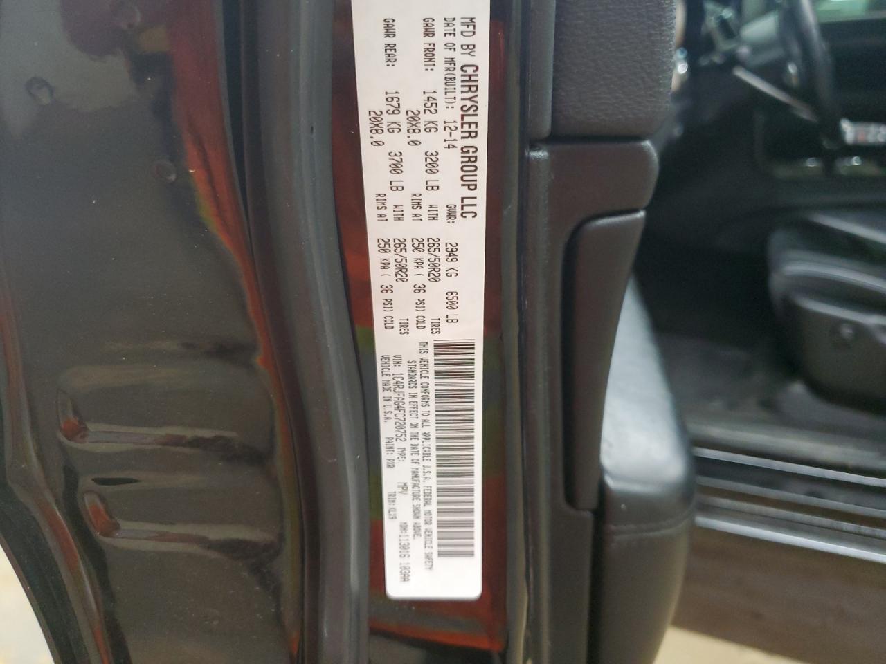 2015 Jeep Grand Cherokee Laredo VIN: 1C4RJFAG4FC720752 Lot: 62015985