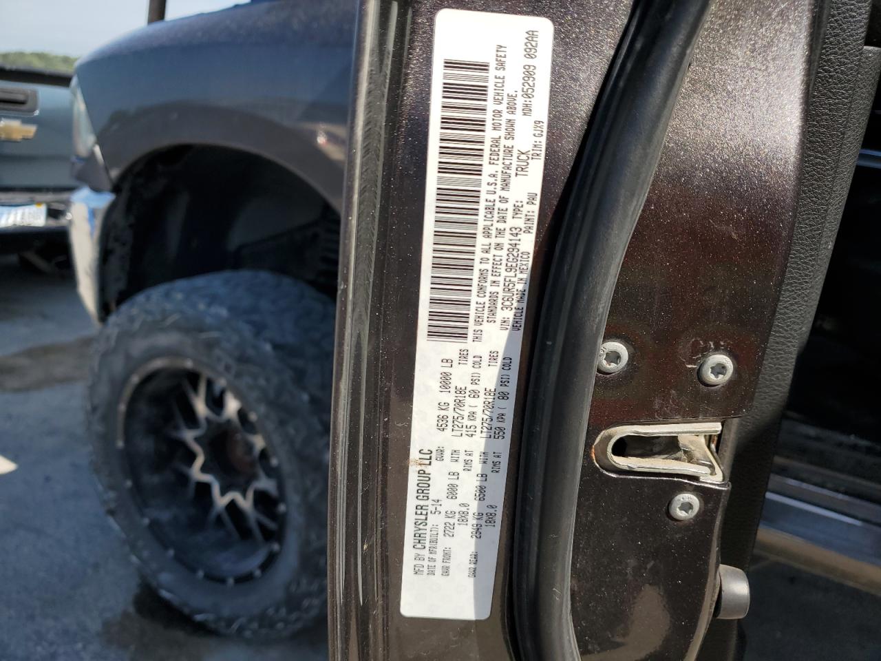 2014 Ram 2500 Laramie VIN: 3C6UR5FL9EG294143 Lot: 64251725