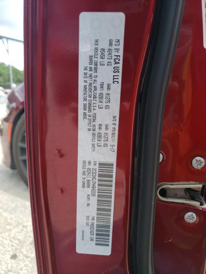 2017 Dodge Charger R/T 392 VIN: 2C3CDXGJ7HH6422 Lot: 60701335