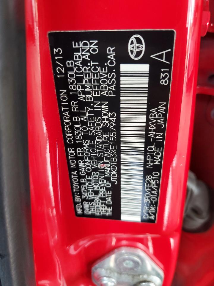 2014 Toyota Prius C VIN: JTDKDTB3XE1557943 Lot: 64364475