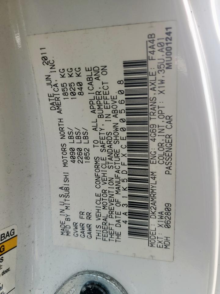 2012 Mitsubishi Eclipse Gs Sport VIN: 4A31K5DFXCE005608 Lot: 64079055