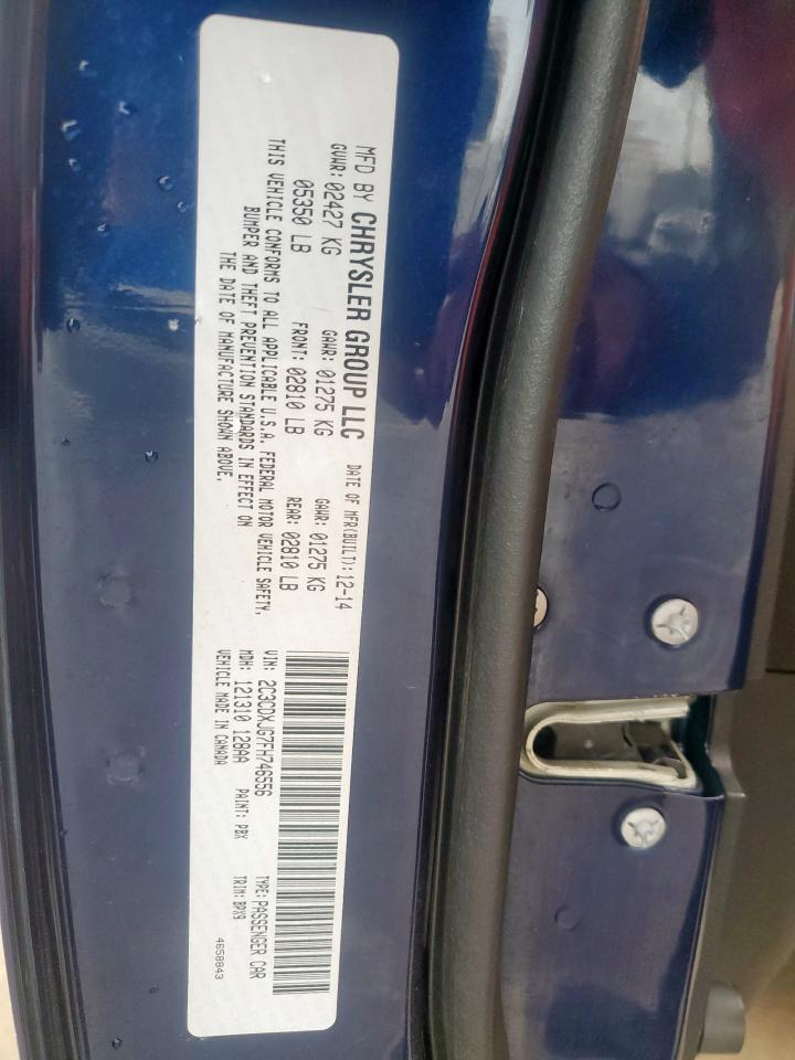 2015 Dodge Charger Sxt VIN: 2C3CDXJG7FH746556 Lot: 64471115