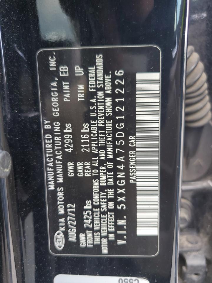 2013 Kia Optima Ex VIN: 5XXGN4A75DG121226 Lot: 66897825