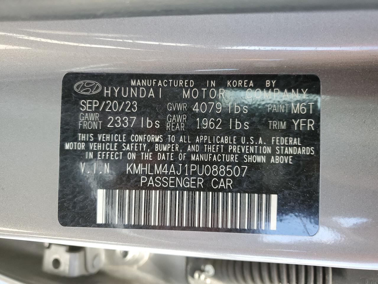 2023 Hyundai Elantra Blue VIN: KMHLM4AJ1PU088507 Lot: 63092225