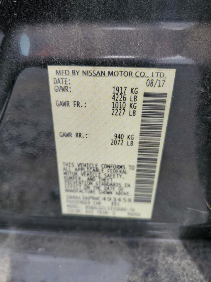 2017 Nissan Altima 2.5 VIN: 1N4AL3AP9HC493458 Lot: 64045375